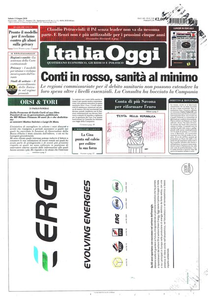 Italia oggi : quotidiano di economia finanza e politica